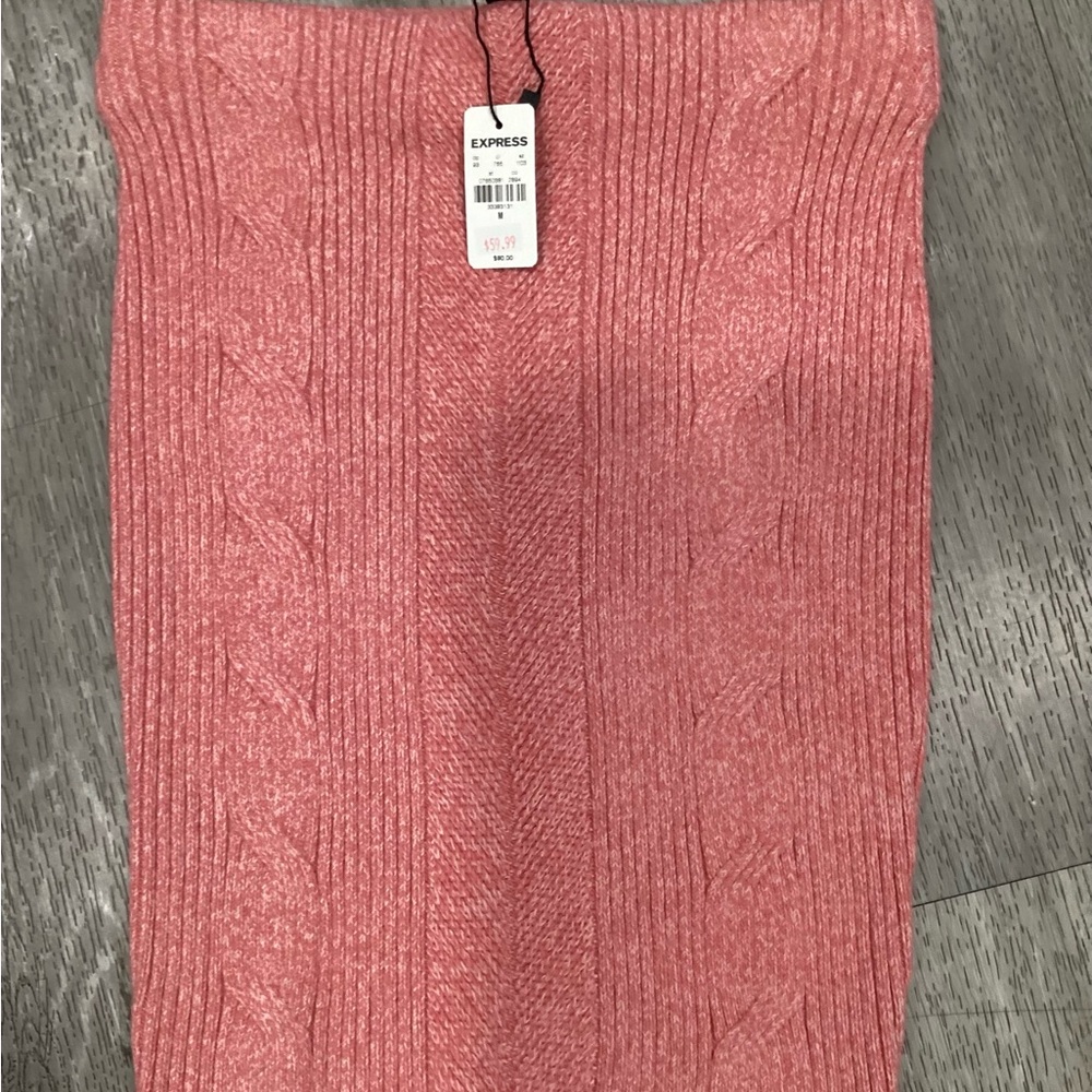 Express Rose Cable Knit Pencil Skirt